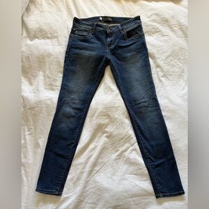 Kut from the Kloth Dark Blue Mia Toothpick Petite Skinny Jeans